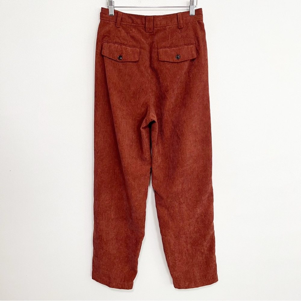 BOGO! Madewell Corduroy High-Rise Tapered Trouser Pants Cognac Brown Size 2 - Picture 6 of 10